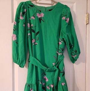 Anne Taylor Drop Waist Belted Dress